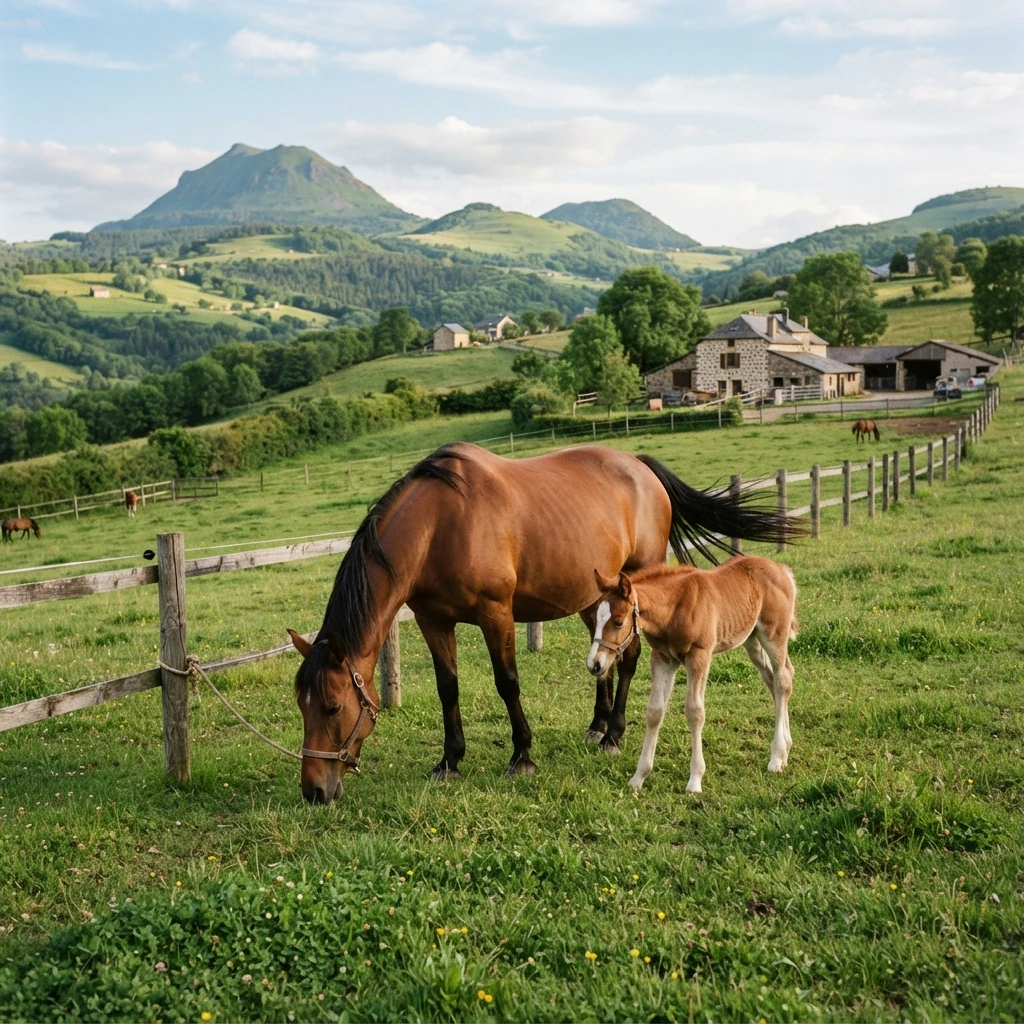 Élevage de chevaux au Domaine du Riot, Chantenay-Saint-Imbert